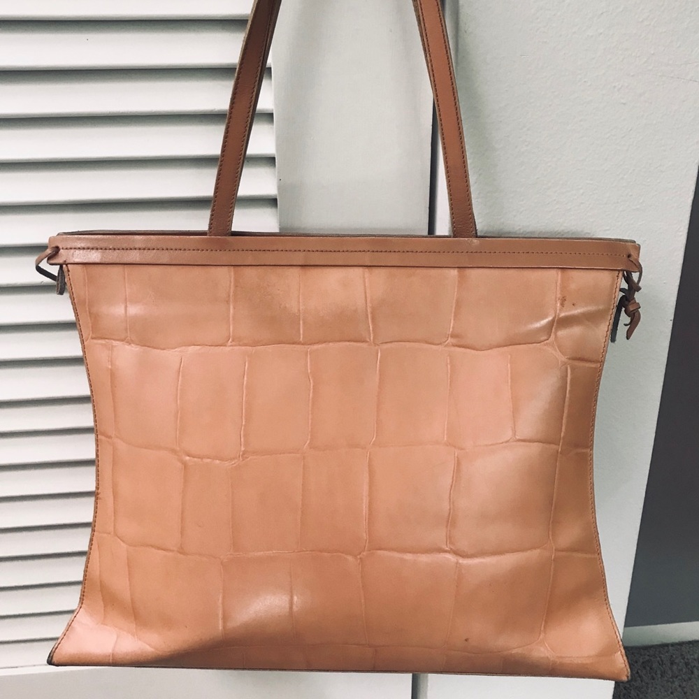 🔥SALE!Toska blu tote leather hbag, made in Italy.